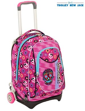 Trolley Seven New Jack Mexi Girl Rosa Sganciabile E Lavabile Scuola E Viaggio 0
