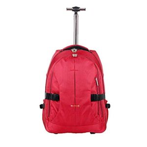 Travelzone Trolley Zaino Con Ruote E Maniglia Allungabile Bagaglio A Mano O Scuola Capacit 35 Litri Colore Rosso 0