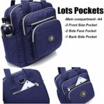 Travistar Donna Zaino Borsa In Nylon Impermeabile Borsa A Tracolla Leggera Multifunzionale Borsa A Tracolla Blu Per Lo Shopping Della Scuola Donna 0 0