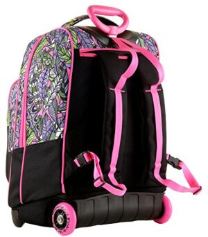 Trolley Bambina Seven Cartellina Rosa Nero Spallacci A Scomparsa Zaino 35 Lt Scuola E Viaggio Idea Regalo Natale 0 3