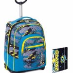 Trolley Bambino Seven Cartellina A4 Azzurro Giallo Camouflage Spallacci A Scomparsa Zaino 35 Lt Scuola E Viaggio Idea Regalo Natale 0