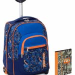 Trolley Bambino Seven Cartellina A4 Blu Arancione Spallacci A Scomparsa Zaino 35 Lt Scuola E Viaggio 0