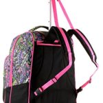 Trolley Fit Seven Butterfly Nero Lilla 35 Lt 2in1 Zaino Con Spallacci A Scomparsa Scuola Viaggio 0 4