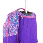Trolley Fit Seven Butterfly Viola Rosa 35 Lt 2in1 Zaino Con Spallacci A Scomparsa Scuola Viaggio 0 1