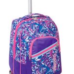 Trolley Fit Seven Butterfly Viola Rosa 35 Lt 2in1 Zaino Con Spallacci A Scomparsa Scuola Viaggio 0