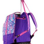 Trolley Fit Seven Butterfly Viola Rosa 35 Lt 2in1 Zaino Con Spallacci A Scomparsa Scuola Viaggio 0 3