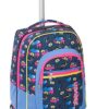 Trolley Fit Seven Love Letter Blu 35 Lt 2in1 Zaino Con Spallacci A Scomparsa Scuola Viaggio 0