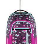 Trolley Fit Seven Love Letter Viola Rosa 35 Lt 2in1 Zaino Con Spallacci A Scomparsa Scuola Viaggio 0 0