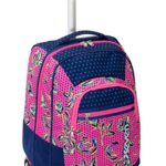 Trolley Fit Seven Romantic Blu Rosa 35 Lt 2in1 Zaino Con Spallacci A Scomparsa Scuola Viaggio 0
