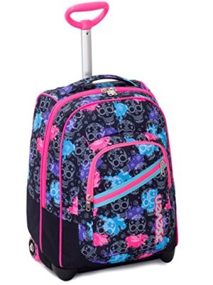 Trolley Fit Seven Watercolor Nero 35 Lt 2in1 Zaino Con Spallacci A Scomparsa Scuola Viaggio 0