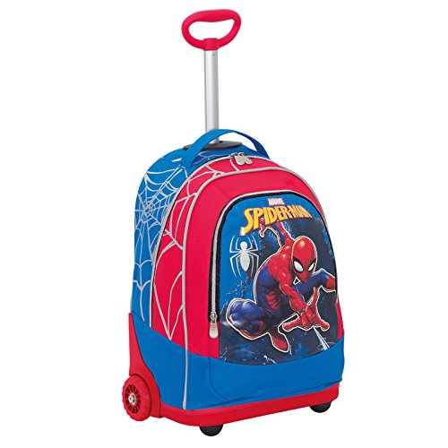 Trolley Marvel Ultimate Spiderman Webbed Wonder Rosso 30 Lt 2in1 Zaino Con Spallacci A Scomparsa Scuola Viaggio 0