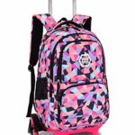 Trolley Scuola Zaino Scuola Per Trolley Bambina Elementare Con Rotolamento Ruote Nero 6 Ruote 0
