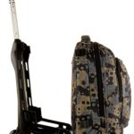 Trolley Tech Invicta Camou Verde Mimetico 34 Lt 2in1 Zaino Sganciabile Scuola Viaggio 0 4