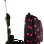 Trolley Tech Invicta Micro Macro Dots Nero Fuxia Pois 34 Lt 2in1 Zaino Sganciabile Scuola Viaggio 0 0