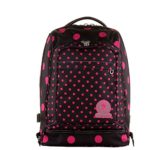 Trolley Tech Invicta Micro Macro Dots Nero Fuxia Pois 34 Lt 2in1 Zaino Sganciabile Scuola Viaggio 0 2