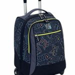 Trolley Yub Murales Boy 2in1 34 Lt Nero Zaino Con Spallacci A Scomparsa Scuola Viaggio 0