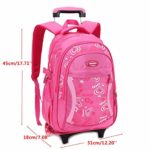 Trolley Zaino Joseko Bambino Ragazzo Zaino Trolley Rimovibile Con Ruote Bagaglio A Mano Della Scuola Cartella Nero 0 0