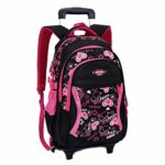 Trolley Zaino Joseko Bambino Ragazzo Zaino Trolley Rimovibile Con Ruote Bagaglio A Mano Della Scuola Cartella Nero 0