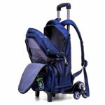 Trolley Zaino Con Ruote Belegao Ragazzi Ragazze Borsa Da Scuola Rimovibile Da 6 Ruote Zaino Multiuso Impermeabile Per Studenti Per La Scuola Allaperto 0 1
