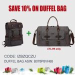 Vaschy Zaino Vintage Zainetto Uomo Zaino Tela In Pelle Universit Borsa Del Libro Ricreative Allaperto Si Adatta Portatile 15 Pollici Grigio Scuro 0 4