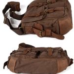 Vintage Militare Uomini Tela Borsa Messenger 0 2