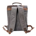 Y Double Vintage Tela Zaino Esterni Viaggi Zaino Scuola Borsa A Tracolla Zaino In Pelle Tela Vera Pelle Fit Ipad E 15 Laptop Backpack Per Uomo E Donna 0 1