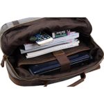 Y Double Vintage Tela Zaino Esterni Viaggi Zaino Scuola Borsa A Tracolla Zaino In Pelle Tela Vera Pelle Fit Ipad E 15 Laptop Backpack Per Uomo E Donna 0 2