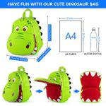 Yisibo Zaini Per Bambini Asilo Nido Scuola Materna Per Bambini Ragazziragazze Zaino 3d Animal Bag Zaini Zaino Bambino Carino Nursery Zaino Et1 6grande Bocca Dinosauro Verde 0 2