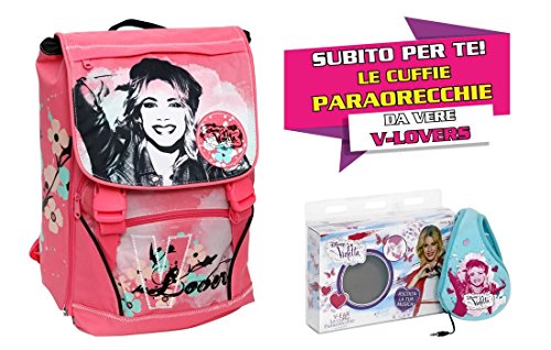 Zaino Estensibile Violetta Con Gadget Cuffia Paraorecchi 0