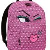 Zaino Invicta Ollie Pack Face Fantasy 25 Lt Rosa Tasca Per Portatile E Tablet 0