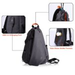 Zaino Monospalla Borse A Spalla Crossbody Tracolla Uomo Donna Idrorepellente Durevole Lightweight Sacco Zaino Antifurt 0 2