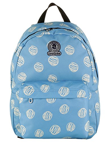 Zaino Roundast Invicta Brushed Dots Azzurro 25 Lt Scuola E Tempo Libero 0