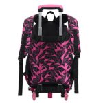 Zaino Trolley Scuola Per Ragazzo Ragazza Con Manico Telescopico Poliestere Rosa 0 5