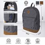 Zaino Per Uomo E Donna Casual Per Scuola Universit E Ufficio Porta Laptop Fino A 156 Pollici Cartella Con Tasca Frontale Grigio Con Dettagli In Camoscio Marrone 45x32x17 Cm Perletti 0 0