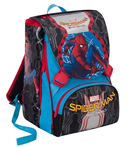 Zaino Scuola Estensibile Marvel Spiderman Homecoming Nero Blu Rosso 31lt 0