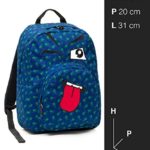 Zaino Tondo Invicta Ollie Face Fantasy Blu 25lt 0 2