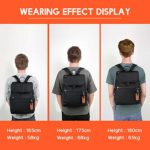 Zeewoo Zaino Porta Pc 14 Pollici Antifurto Scuola Superiore Impermeabile Vintage Con Porta Di Ricarica Usb Per Donna Uomo Nero 0 4