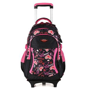 Zicac Zaino Scuola Trolley Zaino Rotolante Elementare Scuola Borsa Zaino Trolley Con Ruote Regolabile Pull Rod Zaini Bambini Per Scuola Viaggio 0 6