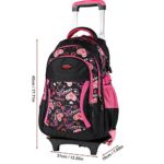 Zicac Zaino Scuola Trolley Zaino Rotolante Elementare Scuola Borsa Zaino Trolley Con Ruote Regolabile Pull Rod Zaini Bambini Per Scuola Viaggio 0 7