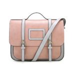 Ecosusi Borsa A Tracolla Borse A Mano In Pu Pelle Borsa Vintage Donna Rosa 0