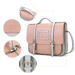 Ecosusi Borsa A Tracolla Borse A Mano In Pu Pelle Borsa Vintage Donna Rosa 0 2