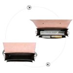 Ecosusi Borsa A Tracolla Borse A Mano In Pu Pelle Borsa Vintage Donna Rosa 0 5