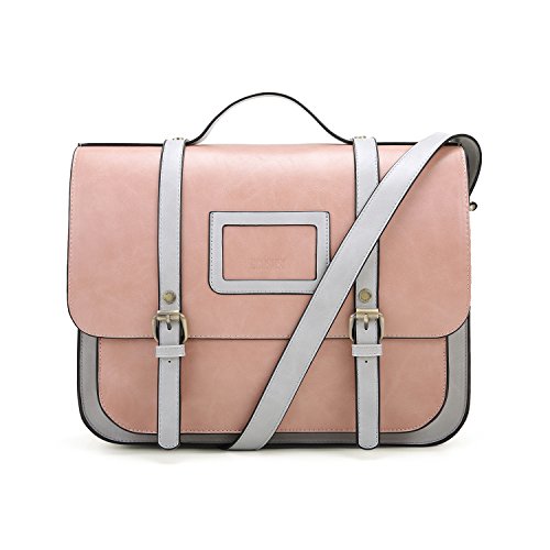 Ecosusi Borsa A Tracolla Borse A Mano In Pu Pelle Borsa Vintage Donna Rosa 0