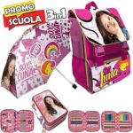Kit Scuola 3 In 1 School Promo Pack Zaino Estensibile Astuccio 3 Zip Accessoriato Ombrello Salvaspazio Disney Soy Luna Edizione 2017 2018 0 0