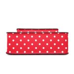 Miss Lulu Cartella Vintage Con Design A Pois In Ecopelle Per Lavoro O Per La Scuola Borsa Satchel Rosso 0 2