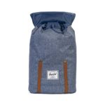 Herschel Supply Co City Mid Volume Zaino Dark Chambray Crosshatchtan Synthetic Leather Blu 10066 01570 Os 0 1