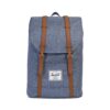 Herschel Supply Co City Mid Volume Zaino Dark Chambray Crosshatchtan Synthetic Leather Blu 10066 01570 Os 0