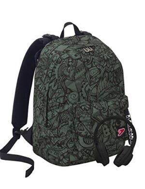 Seven Spa Zaino Seven The Double Digital Verde Nero Cuffie Stereo Wireless Con Microfono Incluse 2 Zaini In 1 Reversibile 0