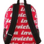 Zaino Invicta Jelek Lettering Rosso Tasca Porta Pc Padded 38 Lt 0 3