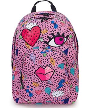 Zaino Dial Face Invicta Rosa 38 Lt Doppio Scomparto Tasca Porta Laptop 15 Scuola Tempo Libero 0